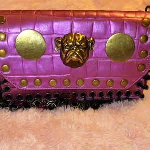 Vintage Betsey Johnson Bulldog Genuine Leather